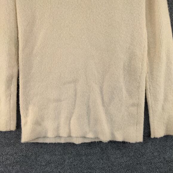 Forever 21 Womens Cowl Neck Sweater Size Small Cream Tag Logo - Picture 9 of 10